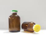 Customized Logo Printing Glass Body Material 50ml/100ml Amber Molded Glass Vial