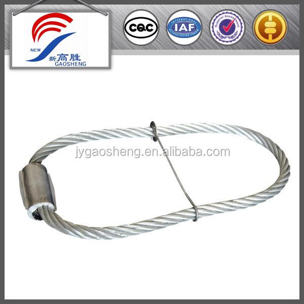 Galvanized Precast Concrete Lifting Loop Wire Rope Slings 0.8-20MT