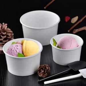 China 12 oz Disposable Dessert Soup Bowls Party Supplies Paper Ice Cream Cup Bowls For Ice Cream, Soup, Frozen Yogurt on sale