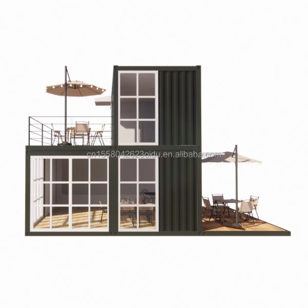 20ft Prefab Shipping Tiny Houses Container House Movable Prefabricated House for Shop in Chinese Design Style