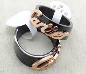 Wholesale 316L stainless steel ring with 14k rose color LRX32 from china suppliers