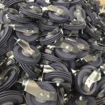 M12x15mm Threaded Stem Polyurethane Wheel 5 Inch Shopping Trolley Castors