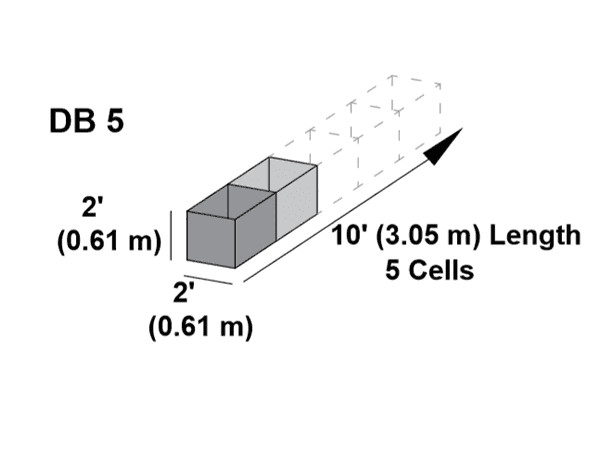 MIL5 2' Military Hesco Barriers Beige Color Non-Woven Polypropylene