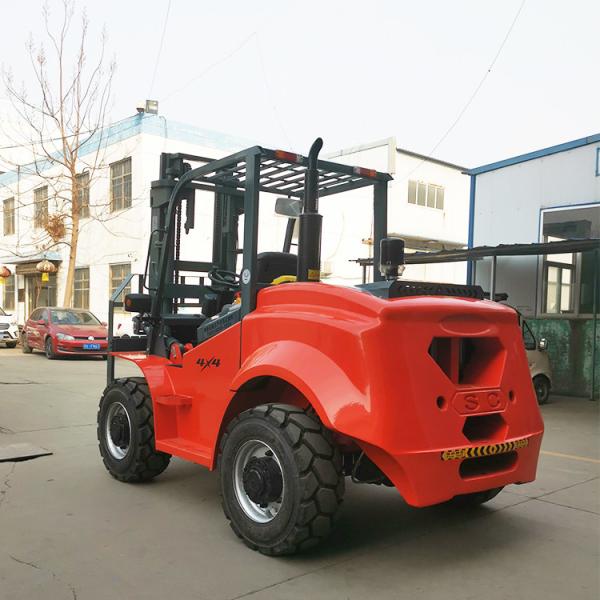 Durable Off Road Fork Truck 3ton 3.5ton Four Wheel Forklift With Anhui Oil