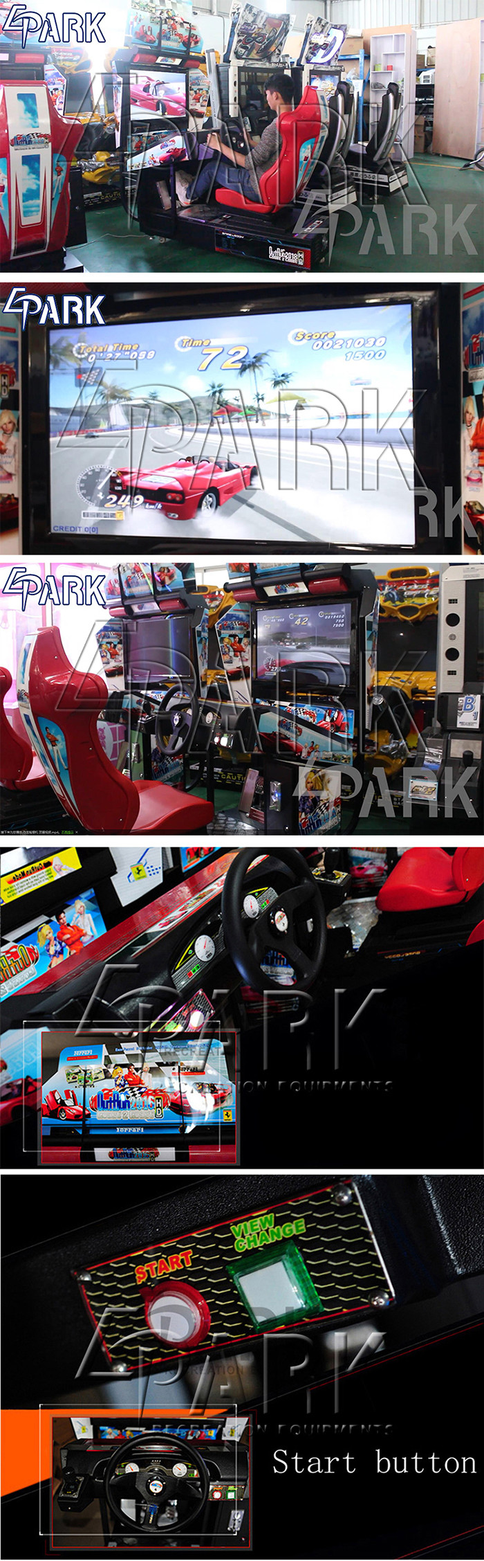 Best Selling outrun classic Driving Simulator EPARK 32 Inches Screen Coin Operated Arcade Video Game Machine