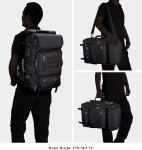 Black Large Capacity Airline Convertible Nylon Carry on Customizable Duffle Bags