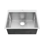 R19 Top Mount 304 Stainless Steel Single Bowl Kitchen Sink