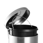 3L/5L/8L/12L/20L/30L Stainless Steel Foot Pedal Bin with Rolling Cover Durable