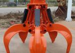 New Excavator Attachment Peel Grab Bucket Customized Digger Hydraulic Orange