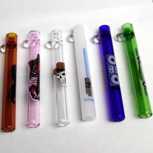 Wholesale 4 Inch One Hitter Bat Cigarette Holder Glass Steamroller Pipe Diffuser Bubbler from china suppliers