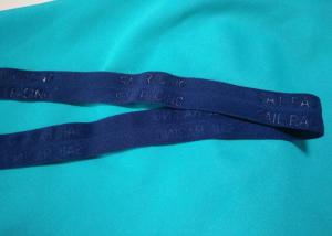 Wholesale 100% Polyester / Nylon Knitted Folded Elastic Ribbon With Logo Embossed from china suppliers