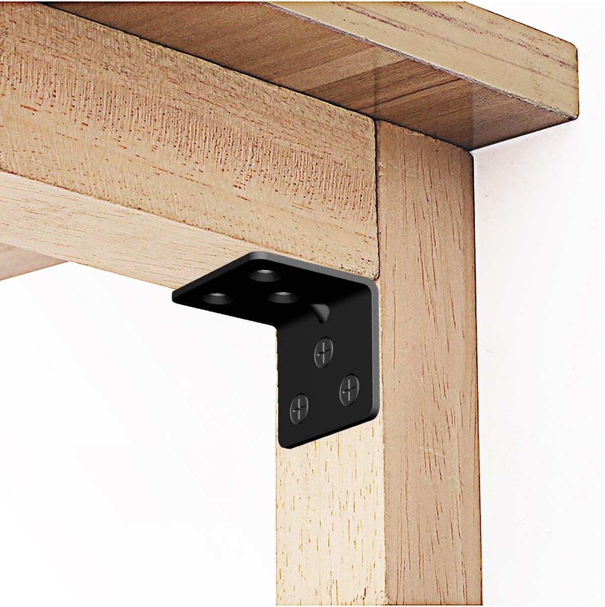 Metal Steel Bracket Standard 90 Degree L Shaped Corner Brace for Wood Cabinets Shelves