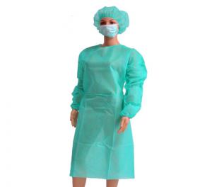 China Disposable PP PP Waterproof 35gsm Patient Isolation Gown on sale