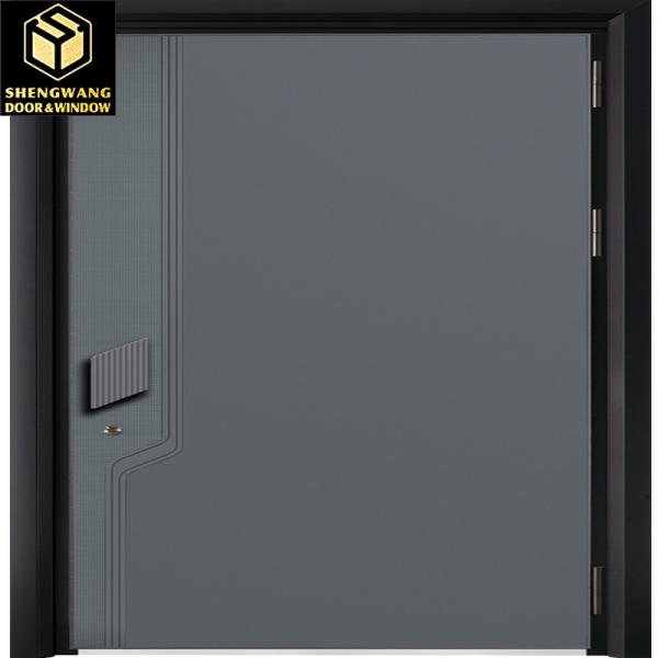 Black Powder Door stainless steel entry door Heat Transfer Print 2.0mm solid