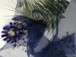 Navy Sea Animals Embroidered Mesh Lace Fabric Wedding Gown Lace Fabric