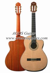 Wholesale 39inch Cutaway Bleach Spruce Top Sapele back&amp;Side Classical guitar CG3921C-BR from china suppliers