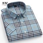 Casual Plaid Shirt 100% Cotton Oxford Cotton Anti-Wrinkle Breathable Thin Man