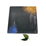 Square Melamine Outdoor Plates Matte Camping Picnic Melamine Plates 12''