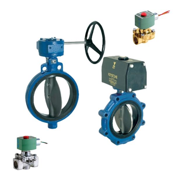 Keystone F990 Series Butterfly Valve Pneumatic Actuator And Asco Solenoid Valve
