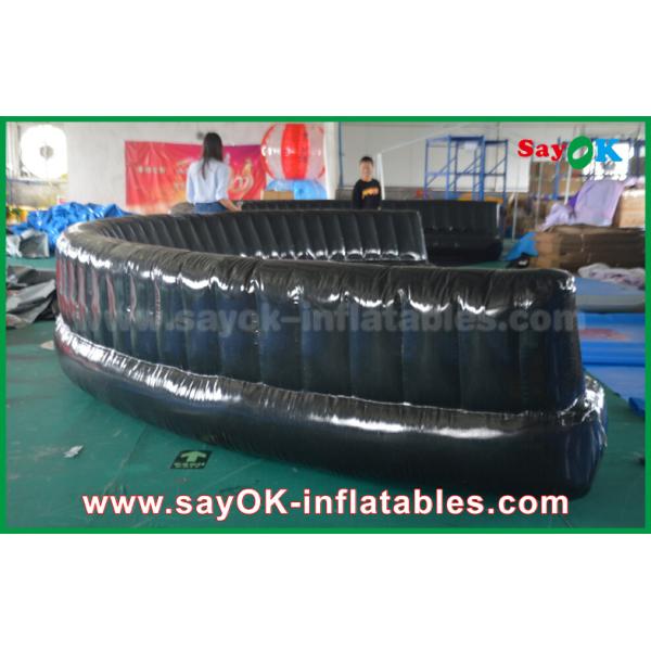 Eco-friendly Custom Inflatable Products 6 - 10m Black Hermetically Sealed 0.6mm PVC Inflatable Sofa
