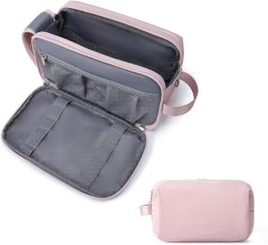 Wholesale Pink Dopp Kit Water Resistant Shaving Cosmetic Makeup Custom Travel Bag For Women from china suppliers