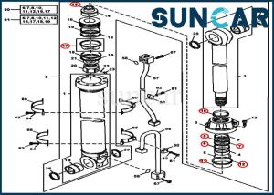 Wholesale 4438679 Arm Hydraulic Cylinder Kit 450LC 450CLC Deere Excavator Seal Repair Kits from china suppliers