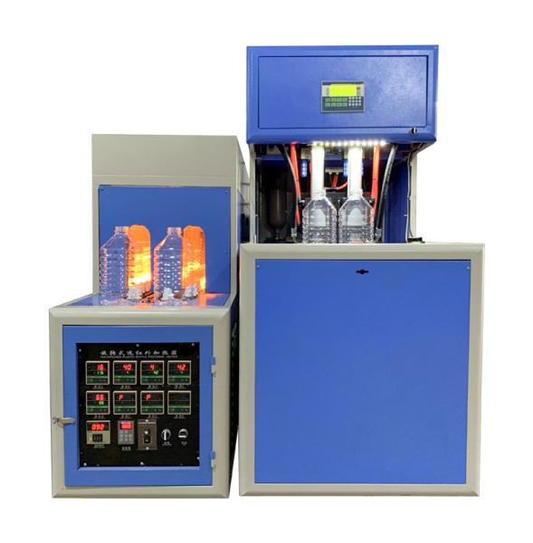 Semi Auto Plastic Bottle Blowing Machine 800-1500BPH With Low Cooling Water