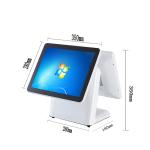 Flat Free - Bezel Capacitive Cash Register 15'' Double Screen J1900 Supermarket