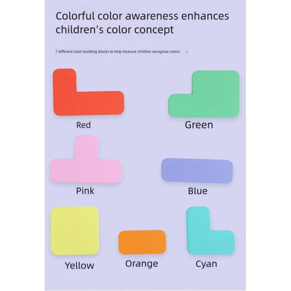 Montessori Wooden Thinking Block Puzzle Children Building Blocks Flat Board Baby Early Teaching Intelligence Toys for Toddler