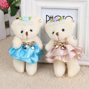 China plush key chain/plush joint bear with skirt&4-stringed Chinese lute key chain toy on sale