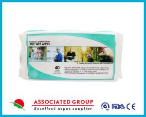 Wholesale Large Non Woven Cleaning Wipes 30cm X 20cm OEM Wet Wipes for Sensitive Skin 40 Pcs/Pkt from china suppliers