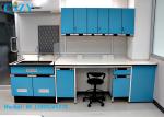Modern Science Lab Benches Blue Strong With Steel And Wood Material