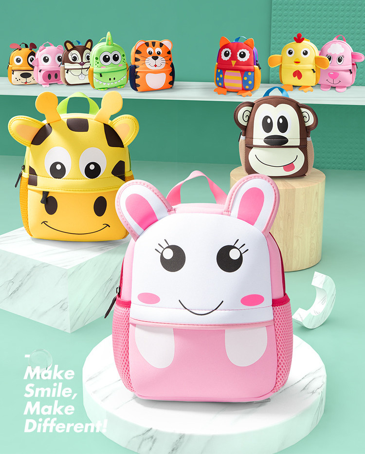 Kindergarten Cartoon 3D Backpack Waterproof Kids School Bag Travel Outdoor