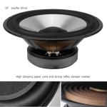 10 Inch Audio Home Theater Powered Subwoofer Compact Deep Bass Response