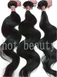 100% Remy Brazilian Wavy Human Hair Extensions Natural Black and Red Color