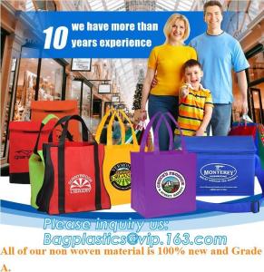 Wholesale Factory price high quality fashion customize handle laminated non woven bag, pe board bottom Lamination economic Non Wov from china suppliers