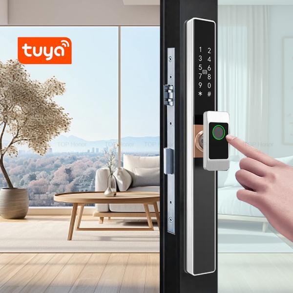 Bridge Cutoff Smart Sliding Door Lock Waterproof Tuya Smartphone EKey Remote