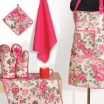 Cooking Kitchen Aprons for Chef Glove and Potholder Set,Mama's Kitchen