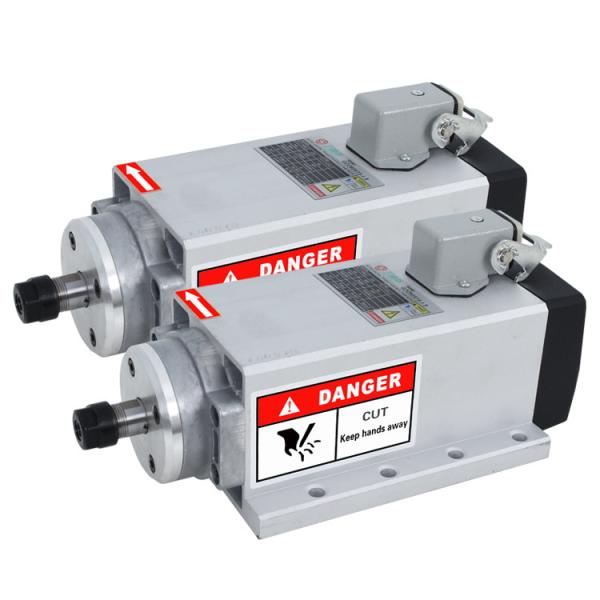 400HZ Frequency GDZ80*73-1.5 24000rpm Square Air Cooled Spindle Motor with