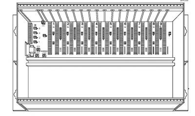 GE FANUC IC697CHS783 , Front/Rear Mount VME Integrator Rack With 17 Slots Designed
