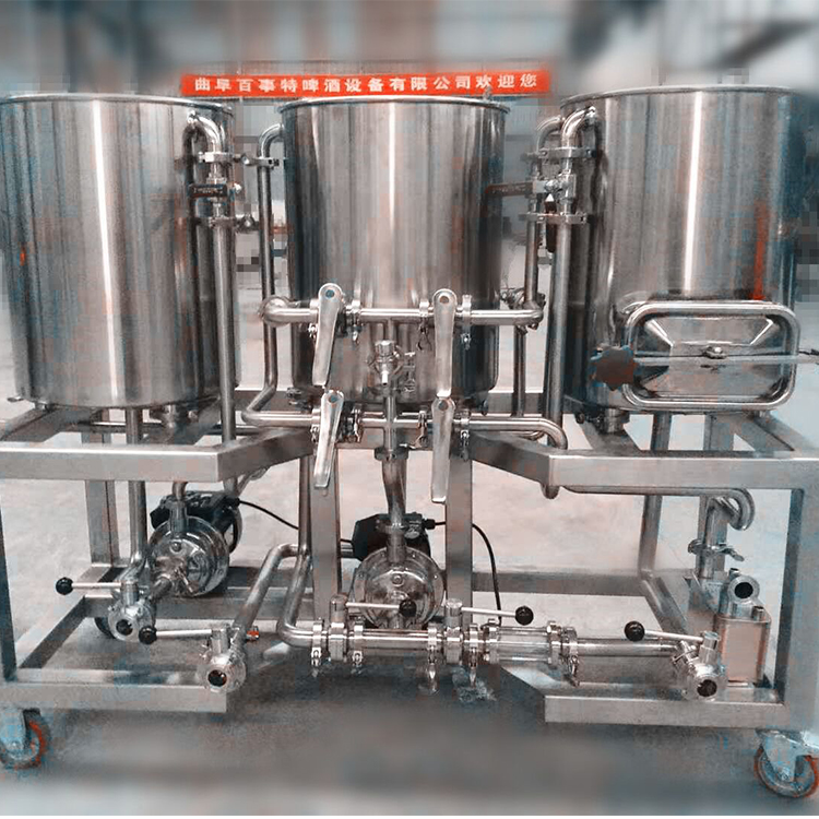 Adjustable Voltage 50L 2 Fixed and 2 Moving Beer Brewing Equipment for Processing Beer