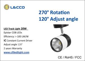 Wholesale 20W COB LED Track Lights For Clothing Shop Adjust Angle 2000 LM from china suppliers