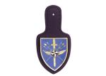 2D or 3D Brass, Copper or Zinc Alloy Leather Pocket Badge material with Nickel