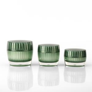 Wholesale Green Face Cream Empty PET 15g Plastic Makeup Jars from china suppliers