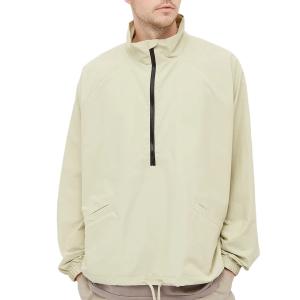 Wholesale Funnel Neck Anorak Lightweight Windbreaker Jacket Soft Shell Half Zip Pullover from china suppliers