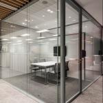 Aluminium Double Glass Swing Door Store Front Aluminium Double Hinged Doors