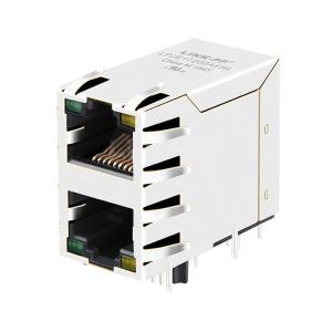 Wholesale LPJE17200AENL Green/Yellow LED 2X1 Port RJ45 Jacks without Integrated Magnetics from china suppliers