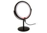 PU Leather Small Round Makeup Mirror Rotatable Round Cosmetic Mirror