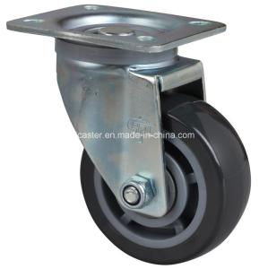 Wholesale 4mm Thickness Edl Medium 4&quot; 200kg Plate Swivel PU Caster 6414-76 for Industrial Equipment from china suppliers