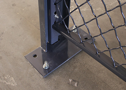 Access Control 3 Sides Wire Mesh Security Cage , Warehouse Security Cage 20* 10 *10